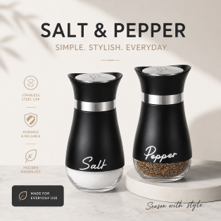 Black seasoning jar
